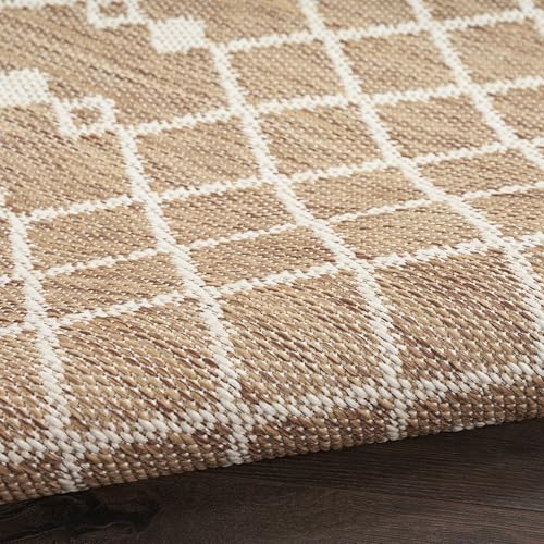 Nourison Home Positano Jute 12' x Square Area Rug - Easy Clean, Non Shedding, Bed Room, Living Room, Dining Room, Kitchen (12' x Square) - color: Jute, size: 12' x 12' (Square)