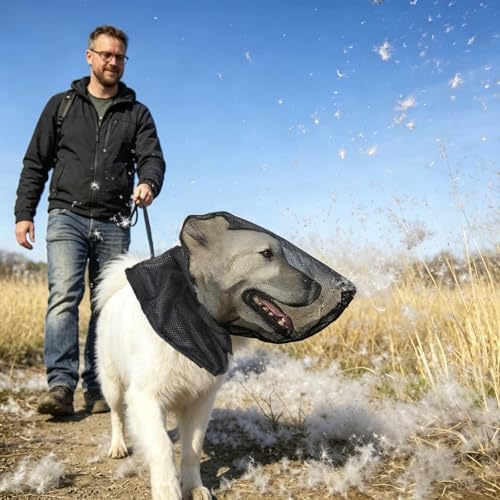 Foxtail Mask for Dogs – Foxtail Protection Hood for Dogs，Small