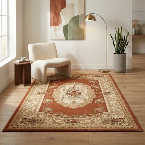 Unique Loom Versailles Collection Area Rug - Henry (3' 1" x 5' 3" Rectangle Brick Red/Brown) - color: Brick Red/Brown, size: 3'3" x 5'3" (Rectangular)