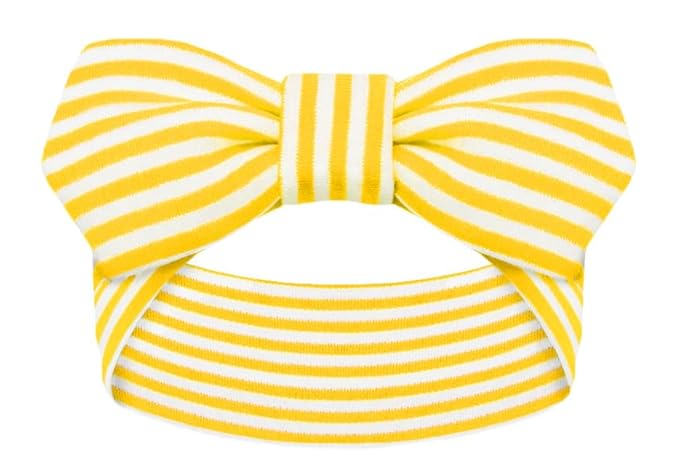 Creative Knitwear LSU Tigers Infant Girls Gold/White Striped Hair Knot Headband Embroidered Logo - Size Newborn - 4T