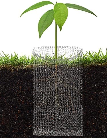 Keebgyy Metal Mesh Bag, Gophers Resistant Stainless Steel Mesh, Stainless Steel Wire Mesh Vole Mesh Metal Mesh Bag, Flowers Rodent Proof Wire Baskets for Plants, Planter for Garden Lawn(#4)