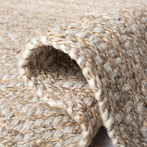 SAFAVIEH Natural Fiber Collection Accent Rug - 3' x 5', Natural & Ivory, Handmade Boho Farmhouse Woven Jute, Ideal for High Traffic Areas in Entryway, Living Room, Bedroom (NF185A) - size: 3' x 5' (Rectangular)