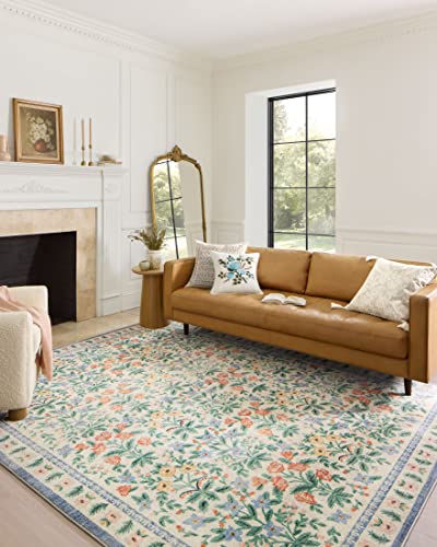 Loloi Rifle Paper Co. Eden Collection EDE-02 Mughal Garden Cream 2'-6" x 9'-6" Runner Rug feat. CloudPile™ - color: Mughal Garden Cream, size: 2'6" x 9'6" (Rectangular)