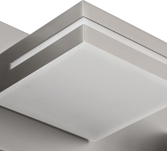 SineRise LED Modern Bathroom Vanity Light Fixtures (4-Light, 30-Inch), Brushed Nickel Modern Acrylic Bathroom Wall Lighting Fixtures Over Mirror (Cool White 6000K)