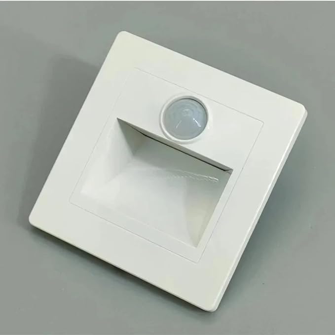 10 Pack Recessed Motion Detector Sensor Led Stair Light Wall Lamp Sconce Lighting Step Stairway Aisle Lamps Basement Passage Footlights