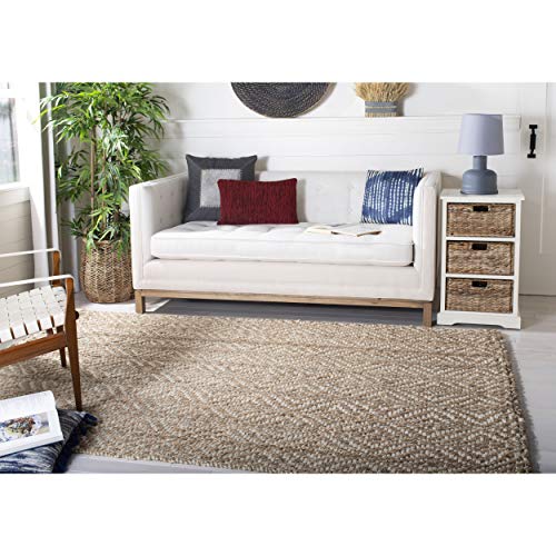 SAFAVIEH Natural Fiber Collection Accent Rug - 3' x 5', Natural & Ivory, Handmade Boho Farmhouse Woven Jute, Ideal for High Traffic Areas in Entryway, Living Room, Bedroom (NF185A) - size: 3' x 5' (Rectangular)