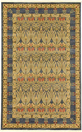 Unique Loom Edinburgh Collection Area Rug - Canmore (5' 1" x 8' Rectangle, Navy Blue/ Tan) - color: Navy Blue/Tan, size: 5'1" x 8' (Rectangular)