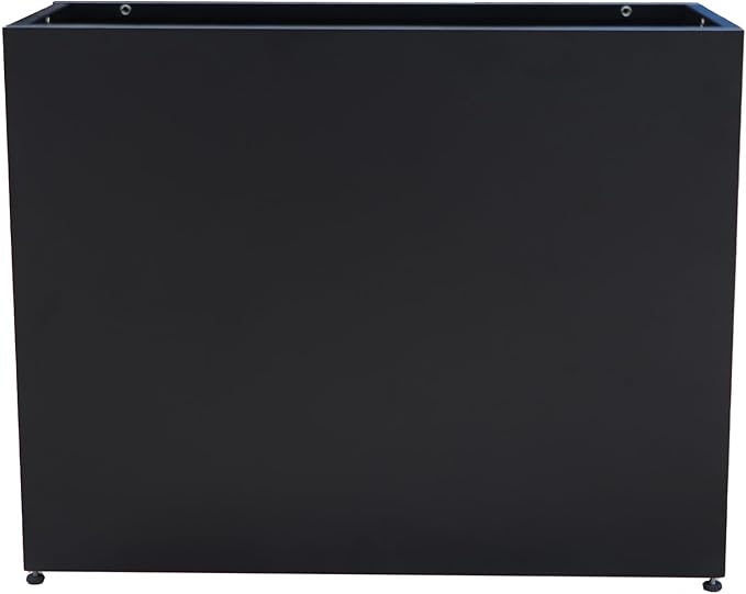 Kozyard 40”Lx12”Wx30”H Metal Planter Tall Rectangular Planter Durable All-Weather with Drainage Holes Removable Grow Liner Modern Décor for Indoor Outdoor Plants Flowers Shrubs