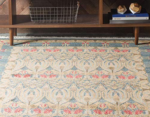 Unique Loom Edinburgh Collection Area Rug - Canmore (3' 3" x 5' 3" Rectangle, Navy Blue/ Tan) - color: Navy Blue/Tan, size: 3'3" x 5'3" (Rectangular)