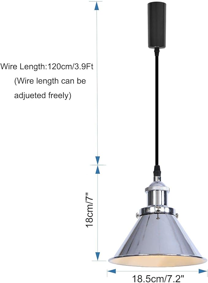 1x Plug in Cable Track Rail, 2X Adjustable Cord Silver Track Lighting Fixtures E26 Base H-Type Modern Design for Kitchen Loft(No Bulb)