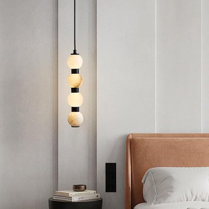 Pendant Lights, Modern Home Decor led Lights Pendant Light Lamps forstaircase Chandeliers for Living Room Hanging Indoor Lighting(Black 6 Head,APP with RC Dimmable)