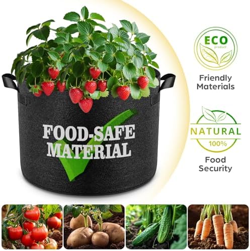 Jorvila 10-Pack 7 Gallon Grow Bags
