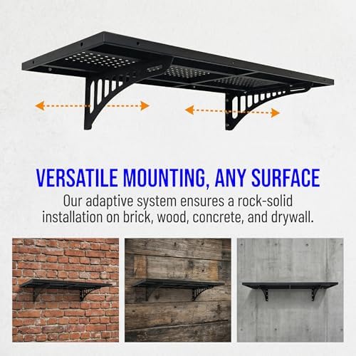 8 Pack Heavy Duty Garage Wall Shelving 45.3 x 16.5 Inch