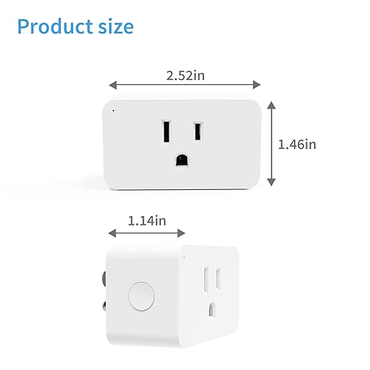 New One 2 Pack 2.4G WiFi Dimmable Smart Plug, Smart Outlet, Dimmer Plug, Alexa, Google Assistant, No Hub Required