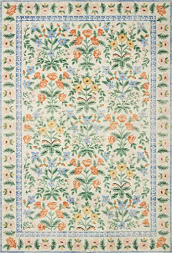 Loloi Rifle Paper Co. Eden Collection EDE-02 Mughal Garden Cream 2'-6" x 9'-6" Runner Rug feat. CloudPile™ - color: Mughal Garden Cream, size: 2'6" x 9'6" (Rectangular)