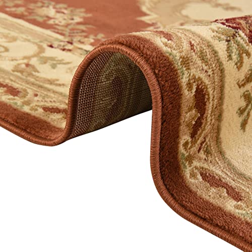 Unique Loom Versailles Collection Area Rug - Henry (3' 1" x 5' 3" Rectangle Brick Red/Brown) - color: Brick Red/Brown, size: 3'3" x 5'3" (Rectangular)