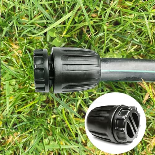 1/2 Inch Drip Irrigation Fittings End Caps, 10 Pack End Plugs for (1/2" ID x 0.6-0.63" OD)16mm DripTubing Connectors, Barbed Locked End Cap Connectors for Garden Watering System Drip Line