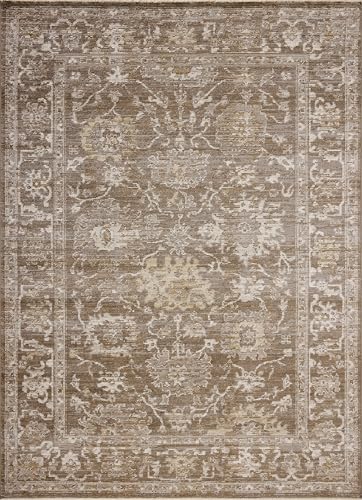 Loloi Magnolia Home by Joanna Gaines Pace Collection PAC-01 Bark/Natural 2'-6" x 10'-0" Runner Rug - color: Bark / Natural, size: 2'3" x 10' (Rectangular)