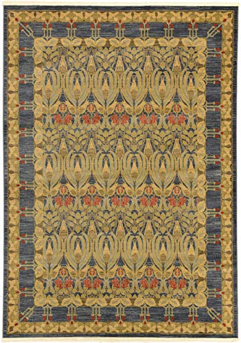 Unique Loom Edinburgh Collection Area Rug - Canmore (7' 1" x 10' Rectangle, Navy Blue/ Tan) - color: Navy Blue/Tan, size: 7'1" x 10' (Rectangular)