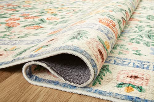 Loloi Rifle Paper Co. Eden Collection EDE-02 Mughal Garden Cream 2'-6" x 9'-6" Runner Rug feat. CloudPile™ - color: Mughal Garden Cream, size: 2'6" x 9'6" (Rectangular)