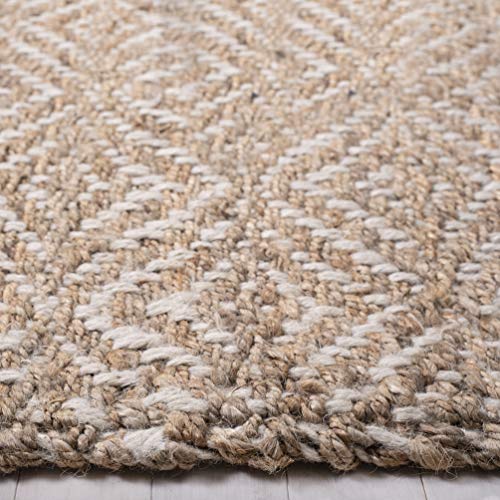 SAFAVIEH Natural Fiber Collection Accent Rug - 3' x 5', Natural & Ivory, Handmade Boho Farmhouse Woven Jute, Ideal for High Traffic Areas in Entryway, Living Room, Bedroom (NF185A) - size: 3' x 5' (Rectangular)