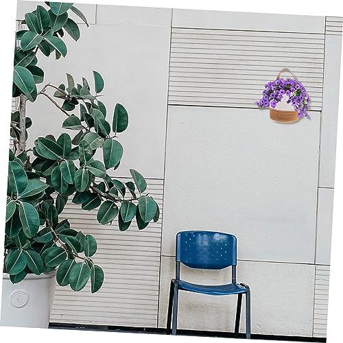Boho Decor Wall Hanging Woven Basket Planters for Indoor Plants Rustic Hanging Flower Pot Basket