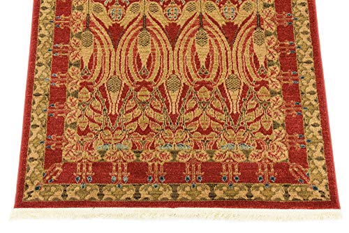 Unique Loom Edinburgh Collection Area Rug - Canmore (3' 3" x 5' 3" Rectangle, Red/ Navy Blue) - color: Red/Navy Blue, size: 3'3" x 5'3" (Rectangular)