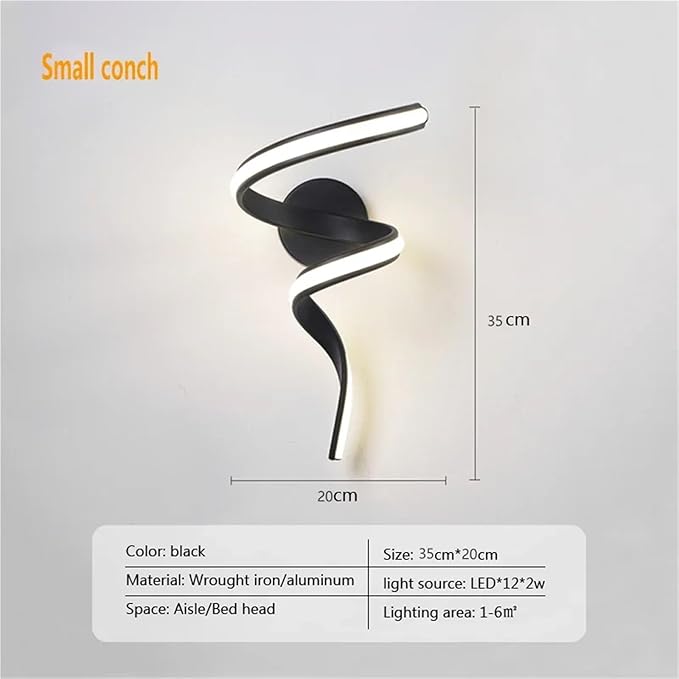 Modern Minimalist LED Wall Lamp Home Indoor Decor Wall Sconce for Living Room Bedroom Bedside Lustres Backgroud Light Decoration(Cool White,A-Black Small)