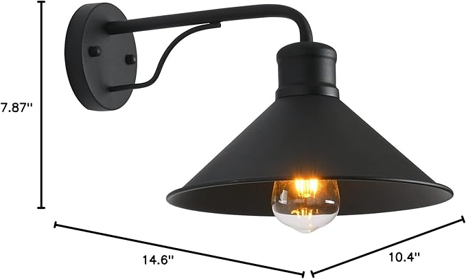 1 Pack Outdoor Wall Lights Wall Mount for House, Front Porch Wall Light Fixtures Wall Mount, Farmhouse Wall Sconce, Classic Barn Lights Outdoor & Indoor-E26 Socket