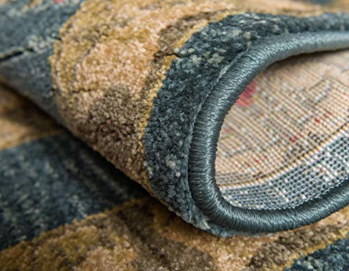 Unique Loom Edinburgh Collection Area Rug - Canmore (3' 3" x 5' 3" Rectangle, Navy Blue/ Tan) - color: Navy Blue/Tan, size: 3'3" x 5'3" (Rectangular)