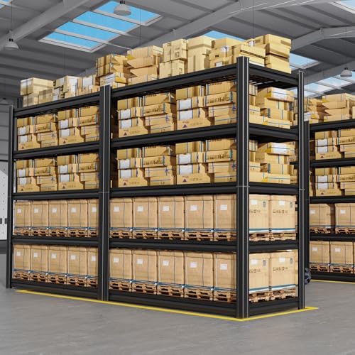 Set of 8 Garage Shelving-3000 lbs 5 Tier Storage Shelves,Adjustable Heavy Duty Metal Shelving Unit and Storage Large Wire Rack,Utility Steel Shelf for Warehouse Industrial Pantry Basement -78"x46"x20"