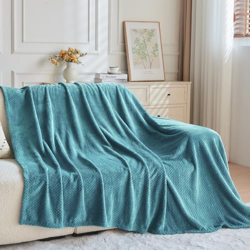 NEWCOSPLAY Super Soft Throw Blanket Dark Blue Premium Silky Flannel Fleece Leaves Pattern Lightweight Bed Blanket All Season Use (Dark Blue, Throw(50"x60")) - color: Dark Blue, size: Throw(50"x60")