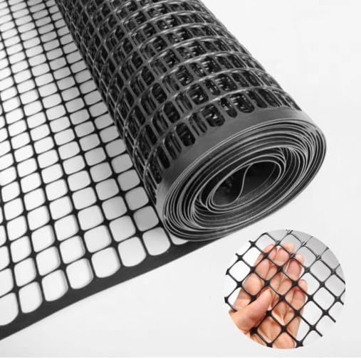 PotatoLife Black Plastic Garden Fence, Hardware Mesh, 4' x 75'