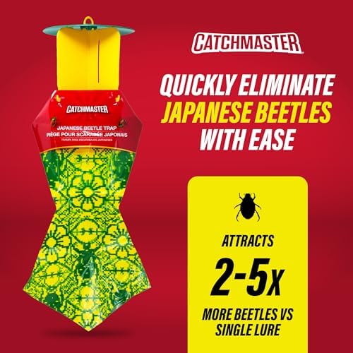 Catchmaster Japanese Beetle Trap Bags 6 Pack, Outdoor Traps w/Dual Lure