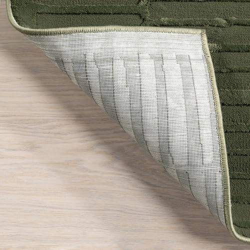 nuLOOM Kailani Green, 6'7" x 9', Geometric, Soft and Cozy, High Traffic, Stain Resistant, Easy Clean, Durable Washable Area Rug for Bedroom, Living Room, Dining Space, Den, Foyer, Entryway - color: Green, size: 6'7" x 9' (Rectangular)