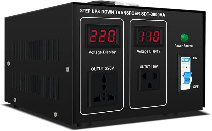 Step Down/Up Transformer 220v to 110v, 3000W Voltage Converter 110 to 220 120v to 240V Heavy Duty Power Transformer