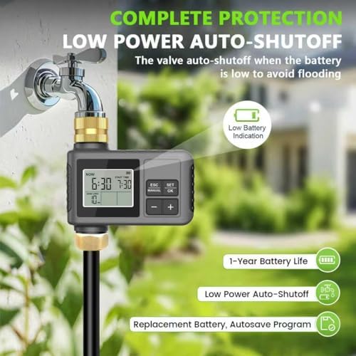 60FT Drip Irrigation System with Smart Water Timer
