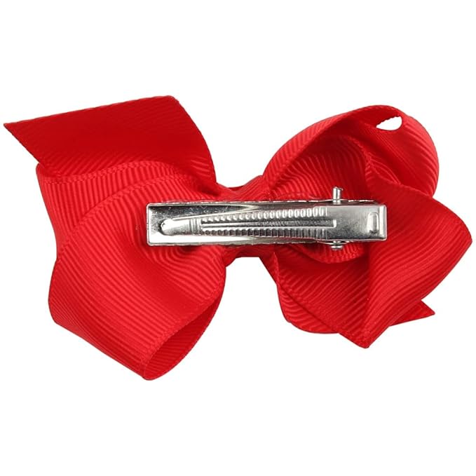 Baby Girl's 2Pcs Cute 3 Inch Pure Color Bow-knot Hair Clip for Photography Travel Daily Life (Green)