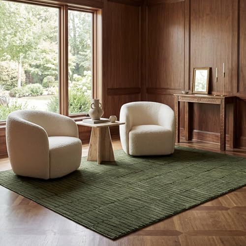 nuLOOM Kailani Green, 6'7" x 9', Geometric, Soft and Cozy, High Traffic, Stain Resistant, Easy Clean, Durable Washable Area Rug for Bedroom, Living Room, Dining Space, Den, Foyer, Entryway - color: Green, size: 6'7" x 9' (Rectangular)