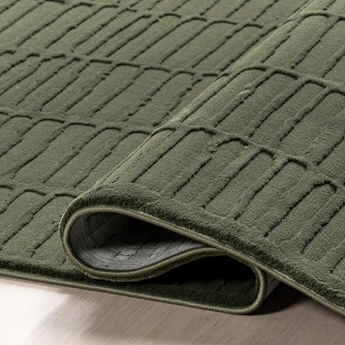 nuLOOM Kailani Green, 6'7" x 9', Geometric, Soft and Cozy, High Traffic, Stain Resistant, Easy Clean, Durable Washable Area Rug for Bedroom, Living Room, Dining Space, Den, Foyer, Entryway - color: Green, size: 6'7" x 9' (Rectangular)
