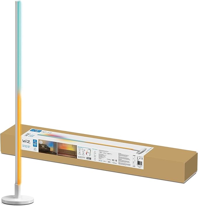 WiZ Connected Smart Floor Lamp - Dimmable Lamp for Living Room with Dual Color Zones - 2.5Ghz Wi-Fi - Compatible with Alexa and Google Assistant - 1 Pack