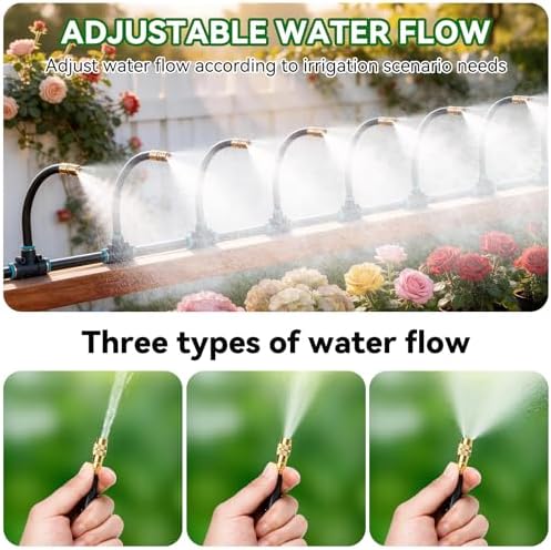 360°Adjustable Drip Irrigation System,100FT Irrigation System for Garden