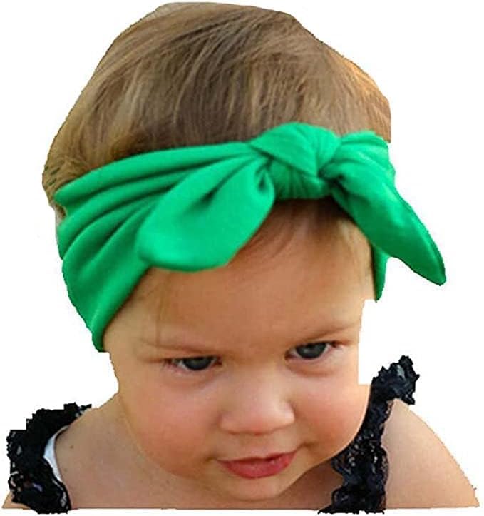 Baby Girl's Cute Toddler Bow Headbands Bowknot Rabbit Hairband Headwear for Daily Life Travel Photography (White)