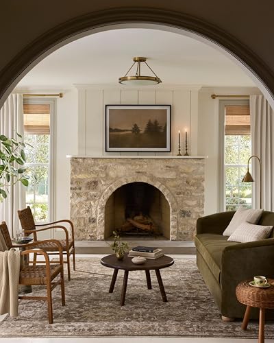 Loloi Magnolia Home by Joanna Gaines Pace Collection PAC-01 Bark/Natural 2'-7" x 7'-6" Runner Rug - color: Bark / Natural, size: 2'7" x 7'6" (Rectangular)