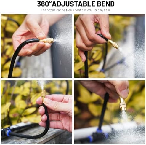 Thiswing 360° Adjustable Drip Irrigation System with 16 Nozzles