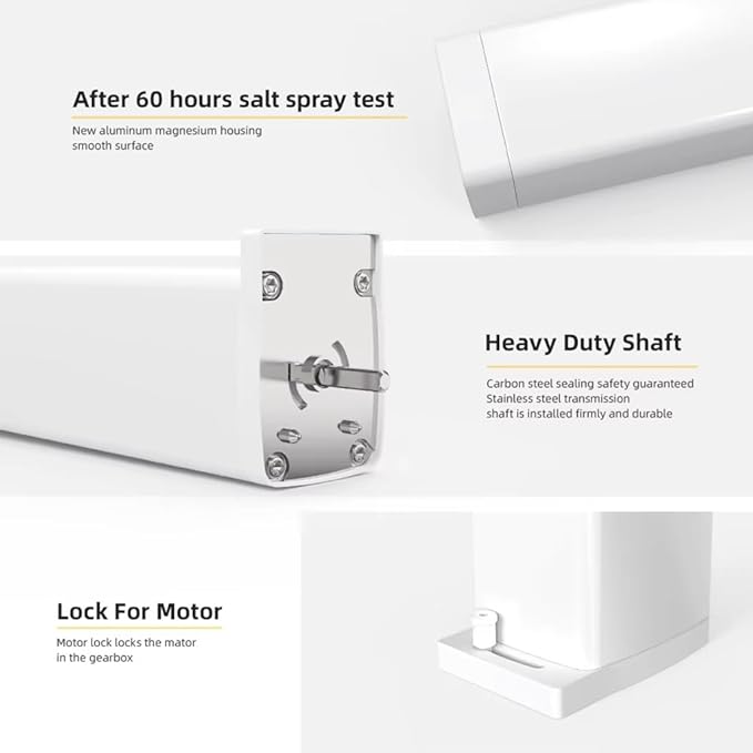 Heavy Duty Motorized Curtain Track, Pre-Assembled Automatic Curtain Opener System, Dry Contact Electric Curtains with Remote, 2.5N Smart Window Treatment Rod (4.0 meters (157.4 inches))