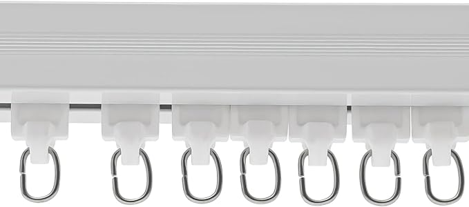 Smart Electric Curtain Track, Motorized Opener Curtain Rail with Remote Control & WIFI Integration, Fits 7.08-13.78ft Tracks, Compatible with Alexa, Google