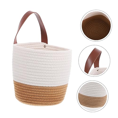 Boho Decor Wall Hanging Woven Basket Planters for Indoor Plants Rustic Hanging Flower Pot Basket