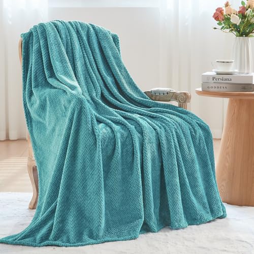 NEWCOSPLAY Super Soft Throw Blanket Dark Blue Premium Silky Flannel Fleece Leaves Pattern Lightweight Bed Blanket All Season Use (Dark Blue, Throw(50"x60")) - color: Dark Blue, size: Throw(50"x60")