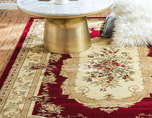 Unique Loom Versailles Collection Area Rug - Henry (2' x 3' 1" Rectangle Red/Brown) - color: Red/Brown, size: 2'2" x 3'1" (Rectangular)
